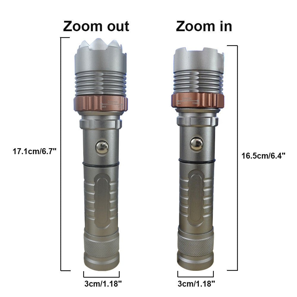 Ultra Bright LED Flashlight Rechargeable Emergency Torch Hammer
