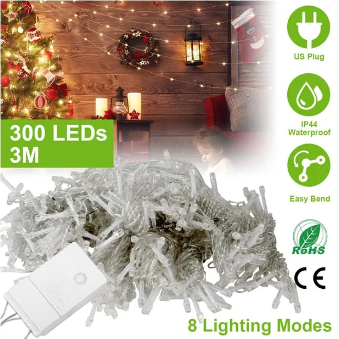 Waterproof LED String Lights Outdoor Party Christmas Decor Glow