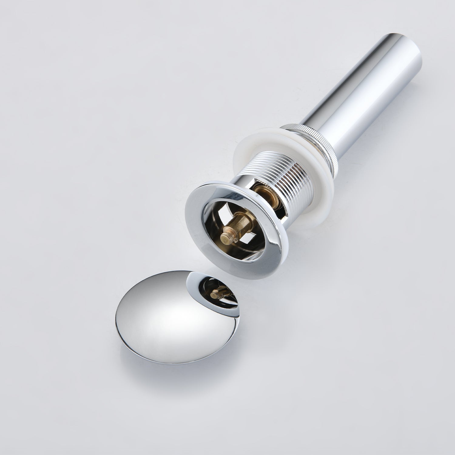Premium Pop-Up Sink Drain with Overflow Stainless Steel Design