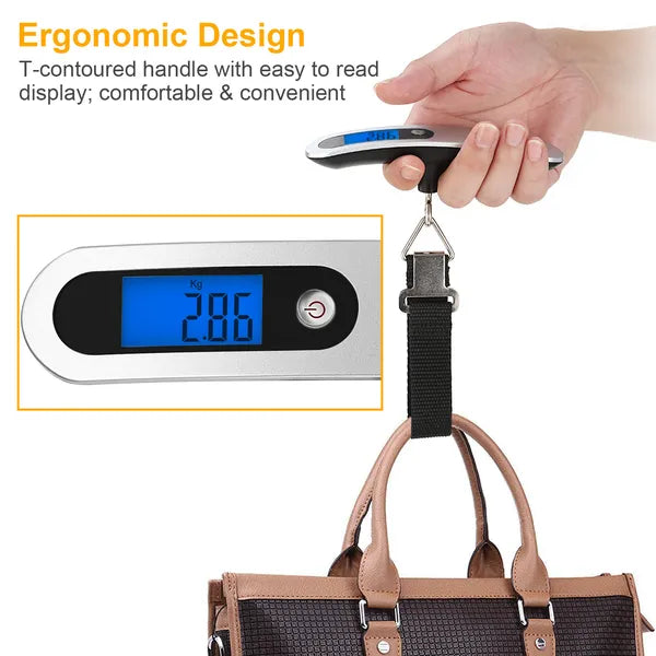 Portable Digital Luggage Scale 50kg LCD Hanging Scale