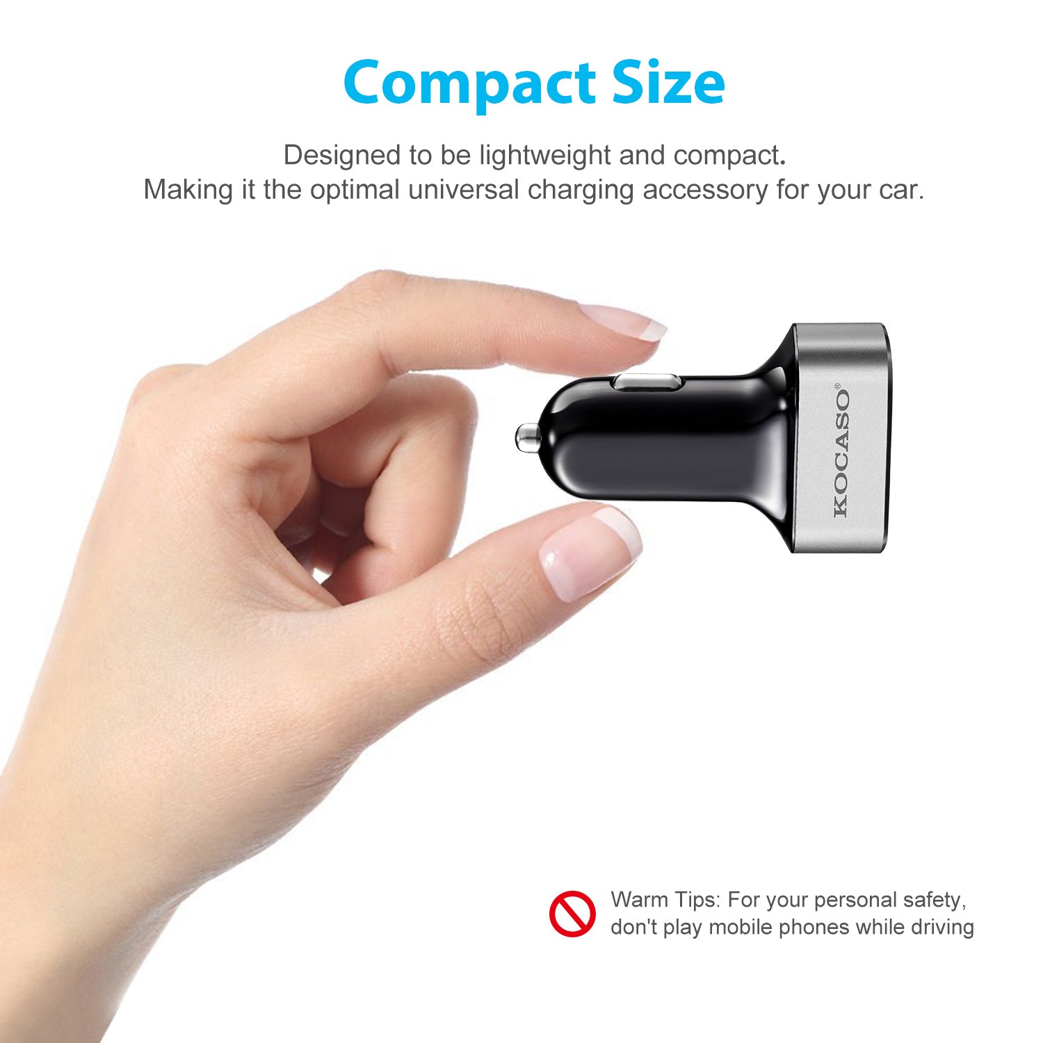 3 Port USB Car Charger 30W Fast Charging Adapter for Phones