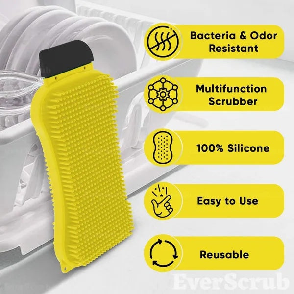 2 Pack Silicone Scrubbers All Purpose Kitchen Cleaning Brush