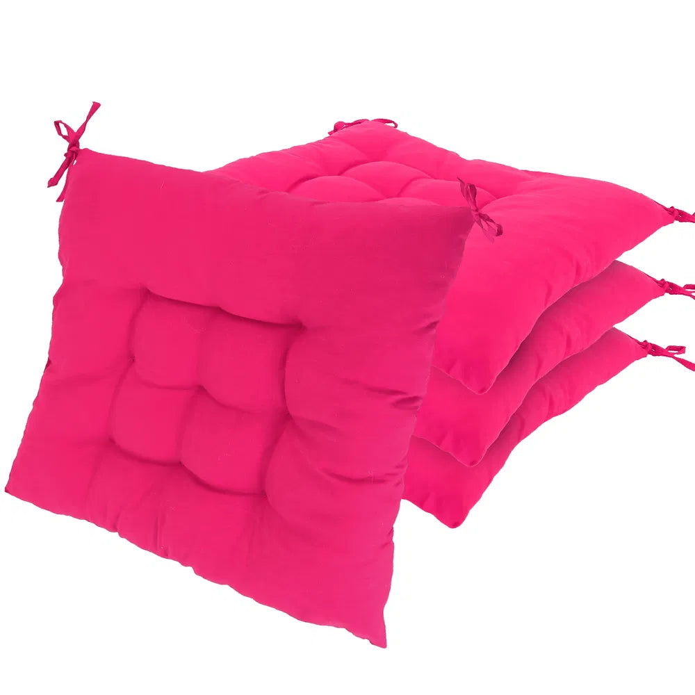 4PCS Thick Chair Seat Cushions 17.7in Soft Tie On Pads for Home Use