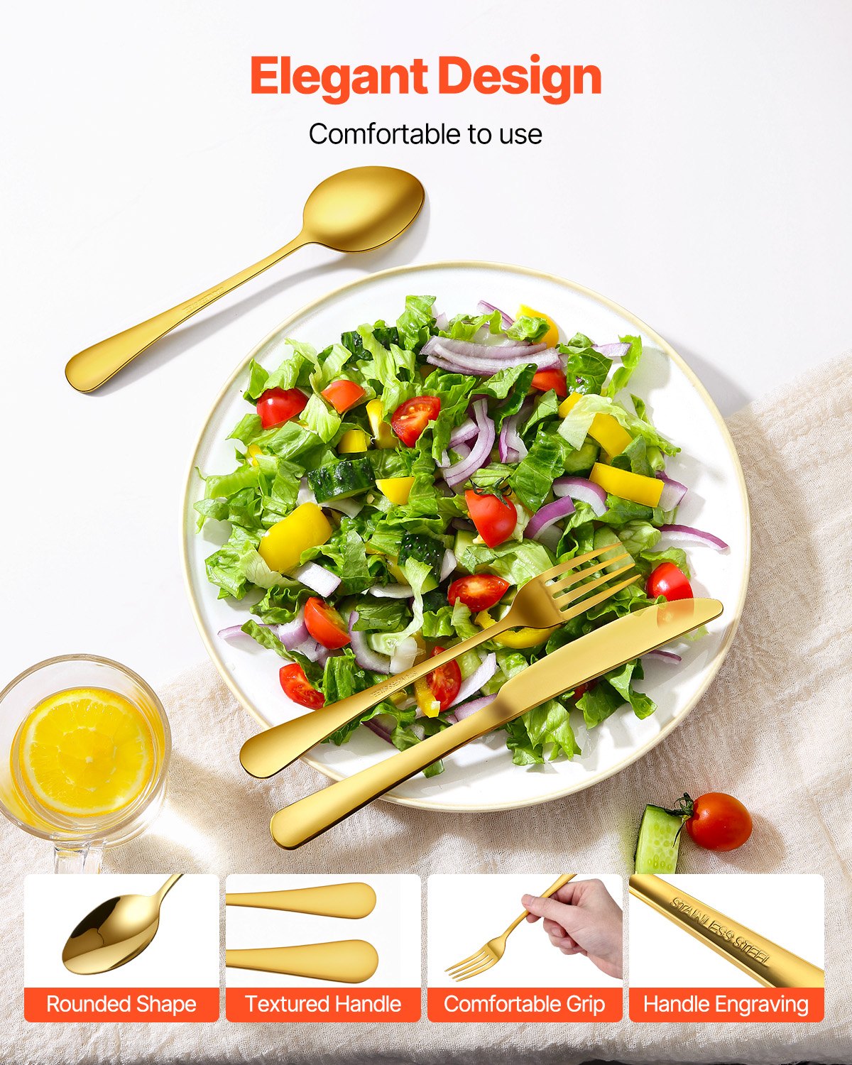 100-Piece Stainless Steel Silverware Set Flatware for 20 People