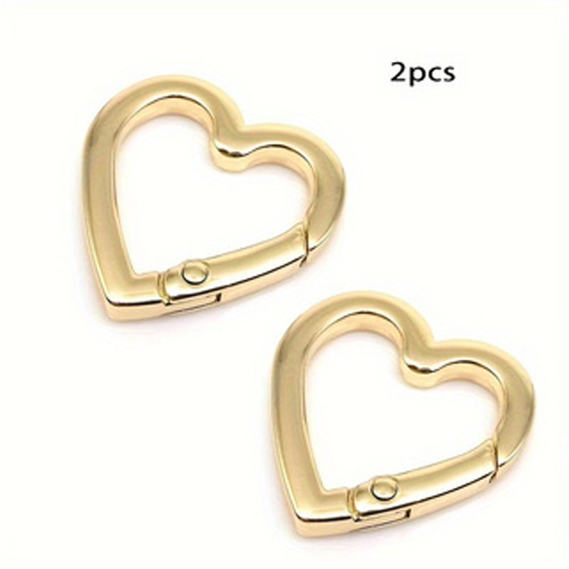 Premium Heart Shape Spring Clip Hooks Durable Bag Connector Set