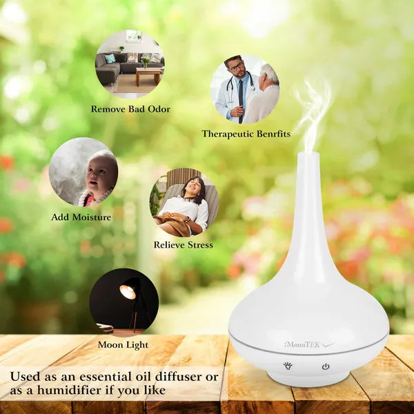 Ultrasonic Aroma Diffuser 200ml Humidifier LED Night Light Quiet