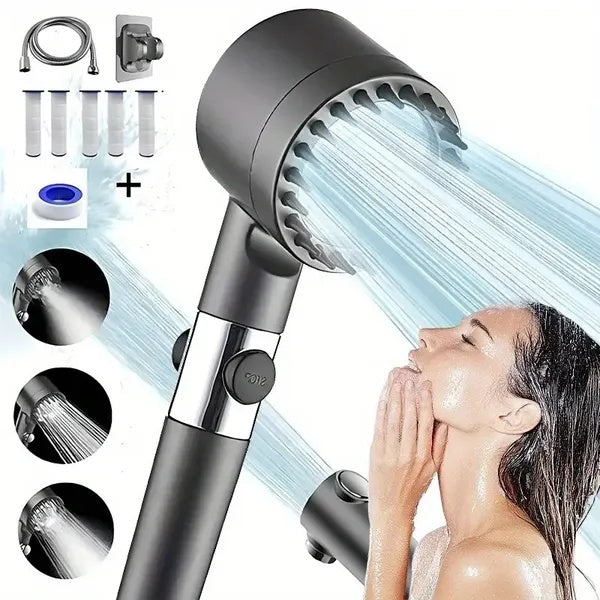 High Pressure Filtered Handheld Shower Head with 3 Spray Modes