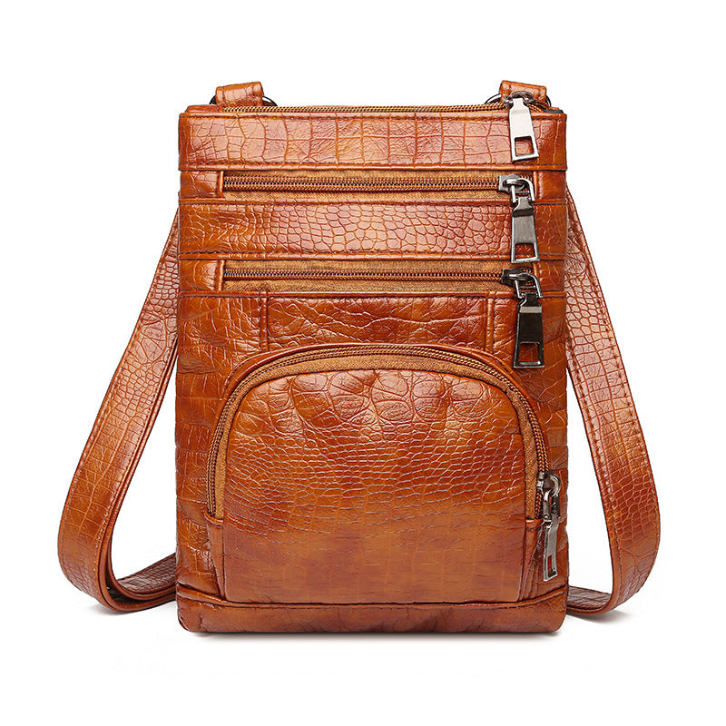 Women Retro Soft Leather Shoulder Messenger Bag for Daily Casual Use