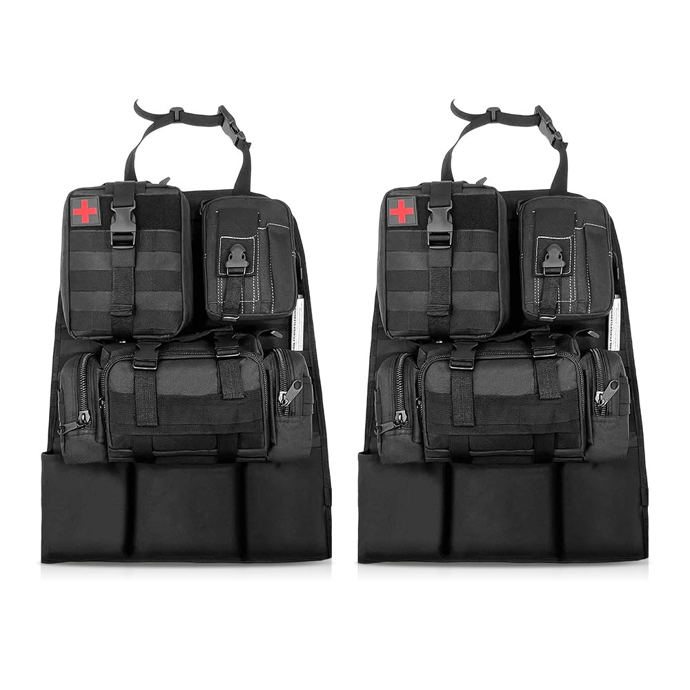 Car Back Seat Organizer with Detachable Pouches Storage Set