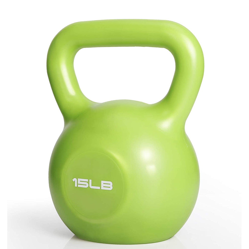 15lbs Set Vinyl Coated for Women Home Gym Workout with Comfortable Wide Handle