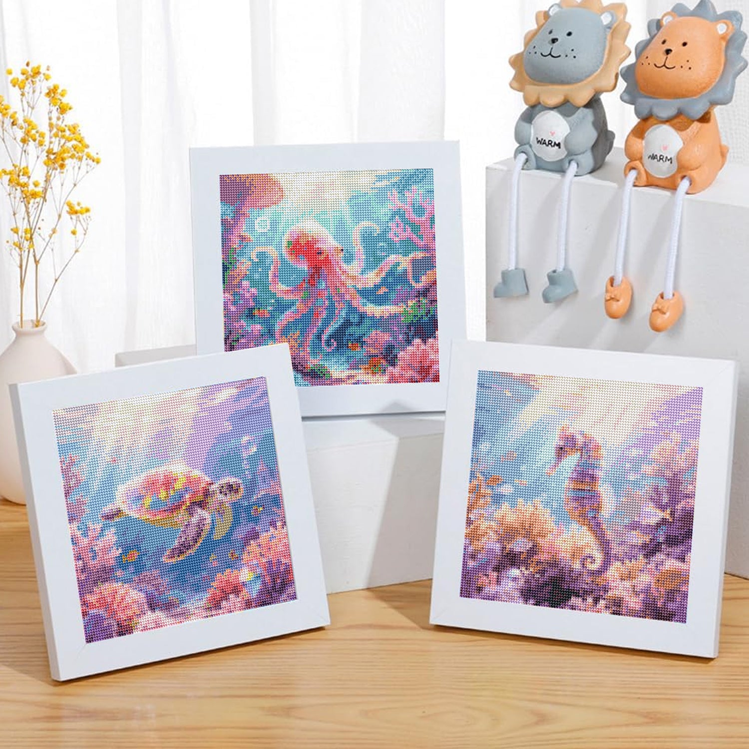 4-Pack DIY Rhinestone Art Painting Kit Crystal Craft Set for Kids