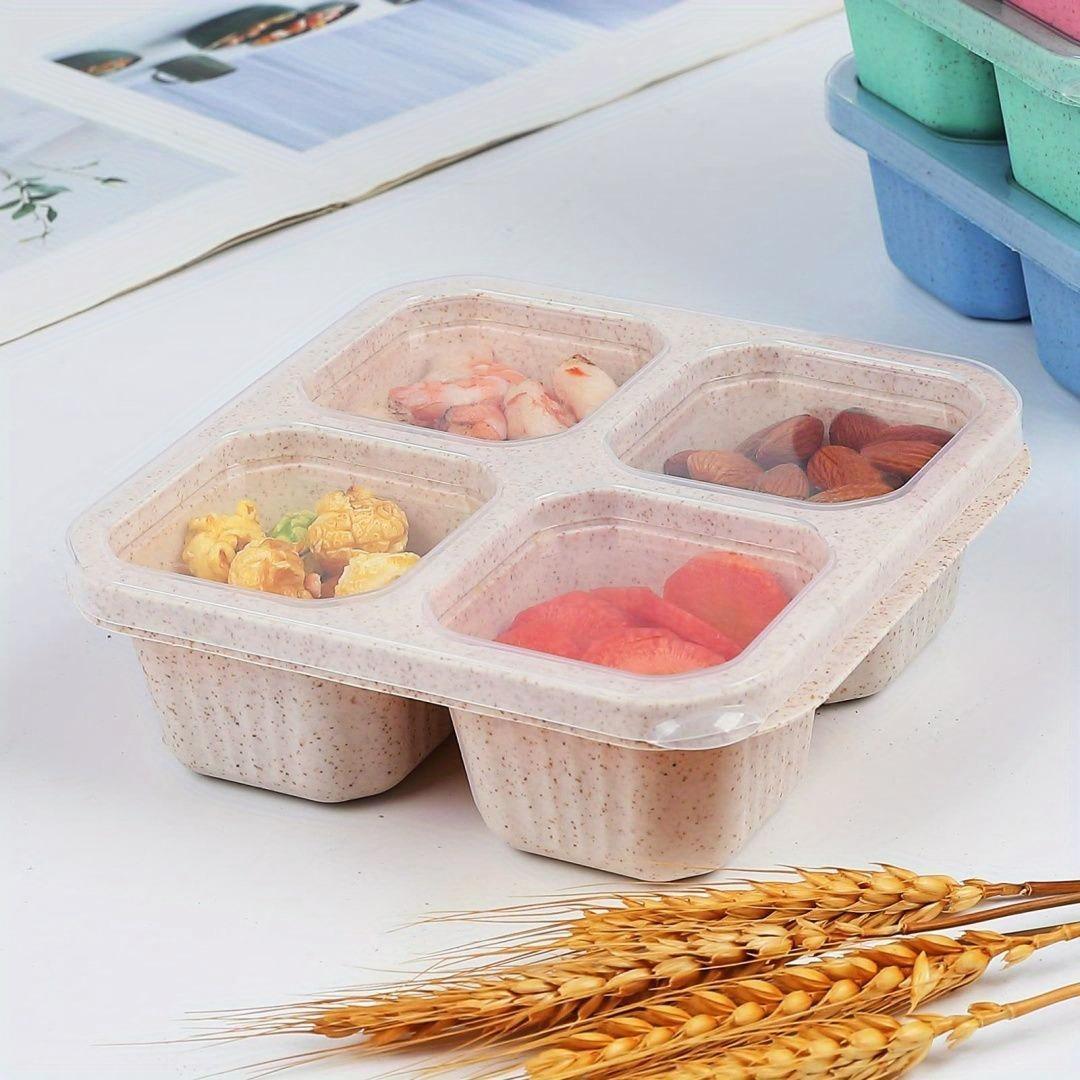Portable 4 Compartment Eco Lunch Box for Daily Use