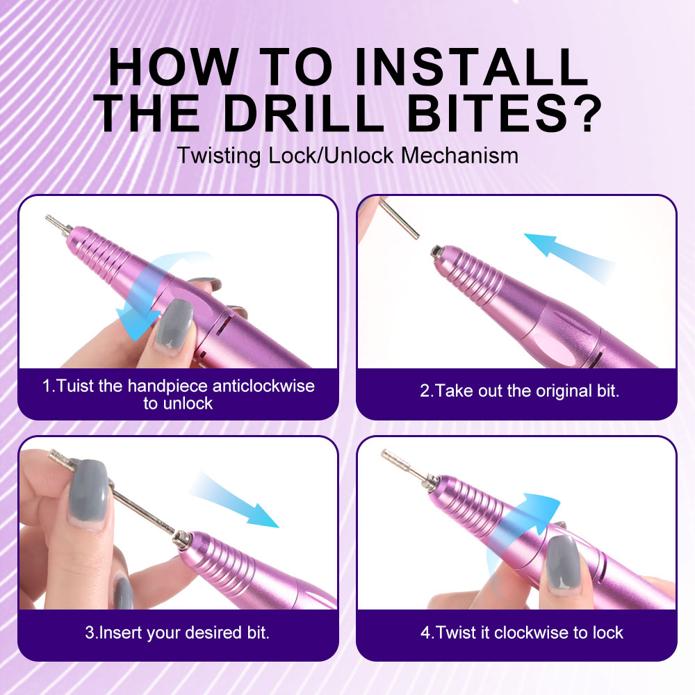 35000 RPM Cordless Rechargeable Nail Drill