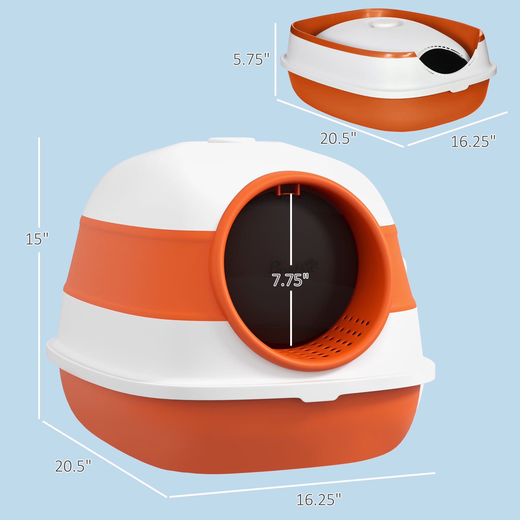 Premium Dome Covered Cat Litter Box with Lid for Privacy and Clean