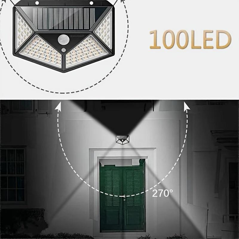 2-Pack 100 LED Solar Lights Outdoor Waterproof Garden Lighting Set
