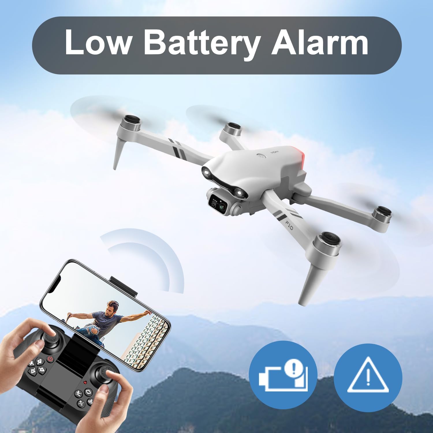 F10 Foldable Drone 1080P WiFi FPV Camera RC Quadcopter