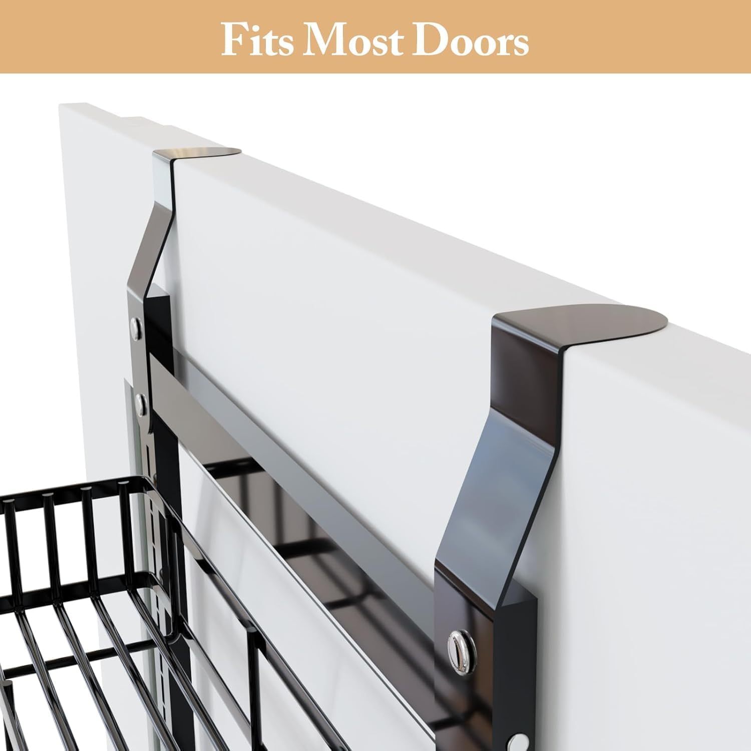Behind Door Storage Rack Metal Hanging Spice Organizer Adjustable