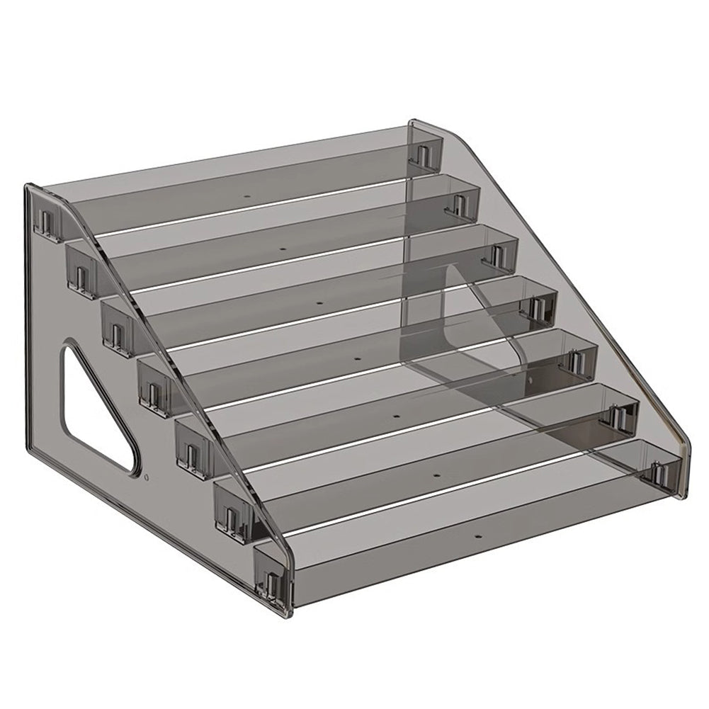 7-Tier Acrylic Card Display Rack Clear Organizer Shelf Stand