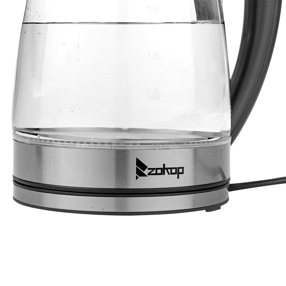 Powerful Electric Glass Kettle Stainless Steel Fast Boiling