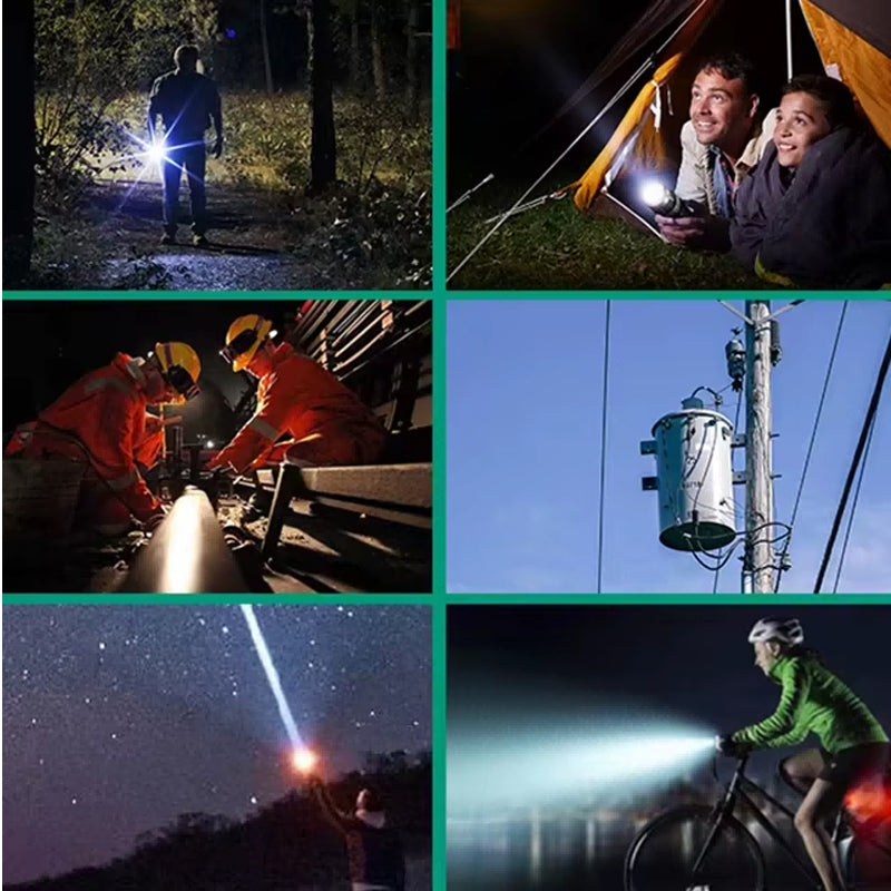 Ultra Powerful Rechargeable Flashlight 50000LM Zoom Waterproof
