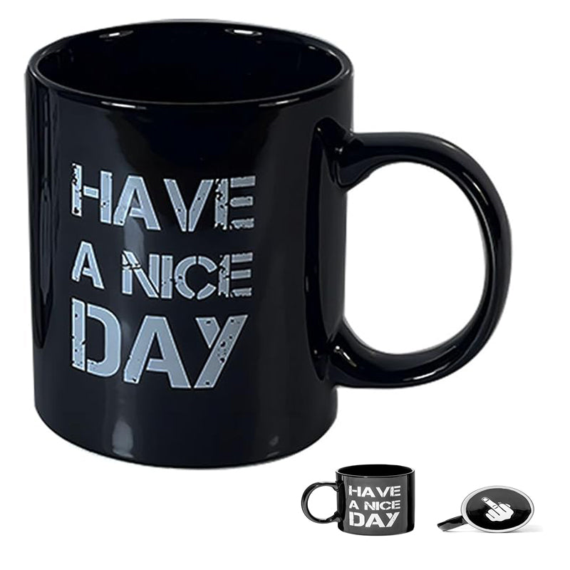 Funny Middle Finger Coffee Mug 3D Gag Gift Up Yours Cup Fun