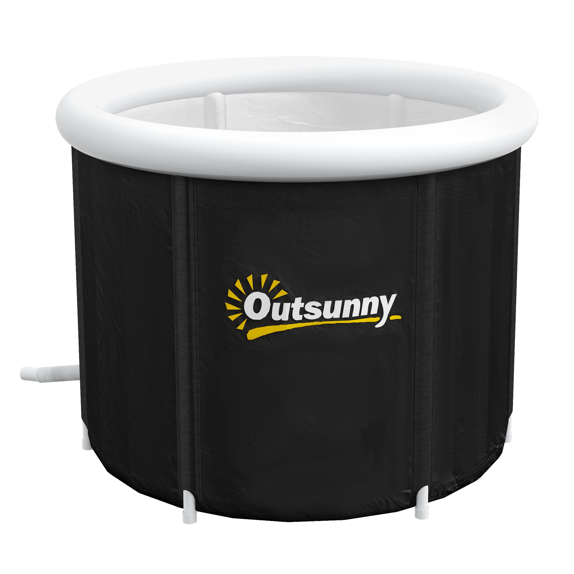 Portable Ice Bath with Thermo Lid for Athlete Recovery & Muscle Therapy (Black)