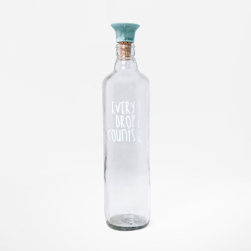 750ml Drop Glass Water Bottle with Ceramic Stopper