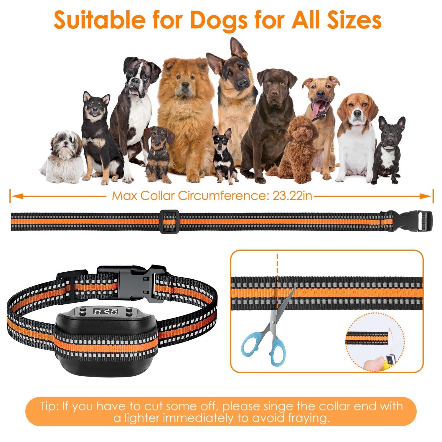 2-in-1 Wireless GPS Dog Fence Tracker Collar with Waterproof Design