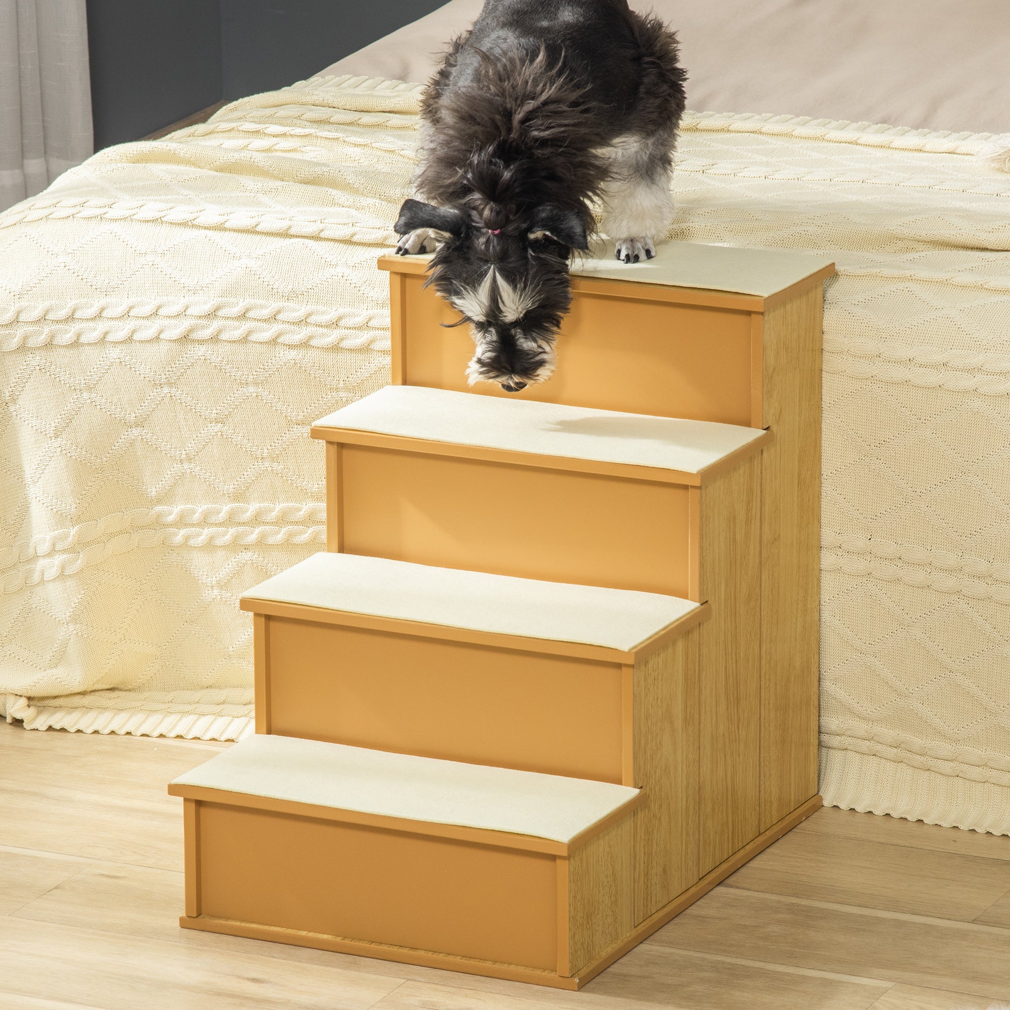 Premium Small Pet Stairs Cushioned Steps for Cats and Dogs