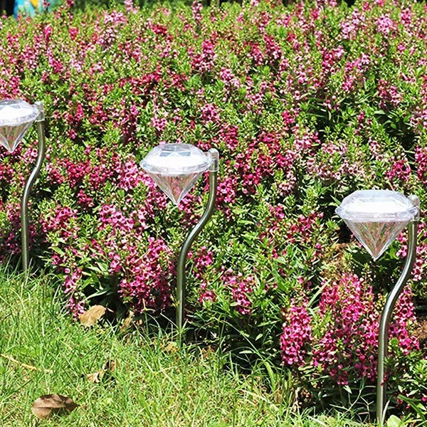 Premium Solar Diamond Garden Lights 7 Color Waterproof Set
