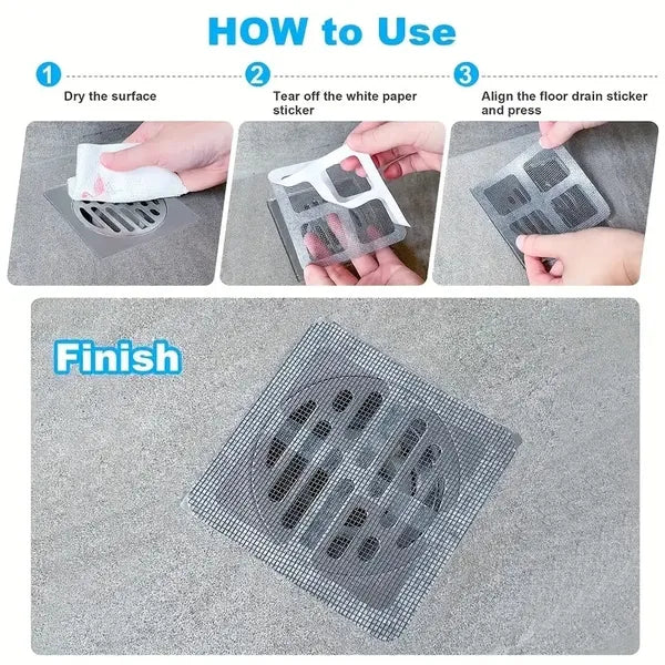 Disposable Drain Hair Catcher Stickers Mesh Filter Covers Set