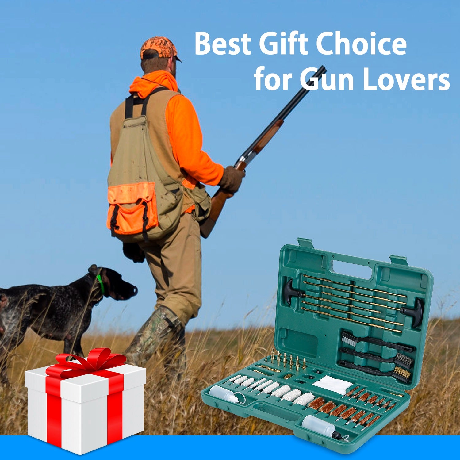 Complete Gun Cleaning Kit for Handguns, Rifles & Shotguns