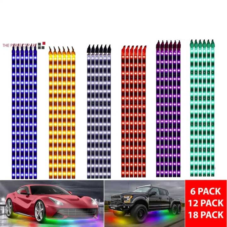 Ultra Bright Waterproof LED Underbody Strip Lights Car Motorcycle