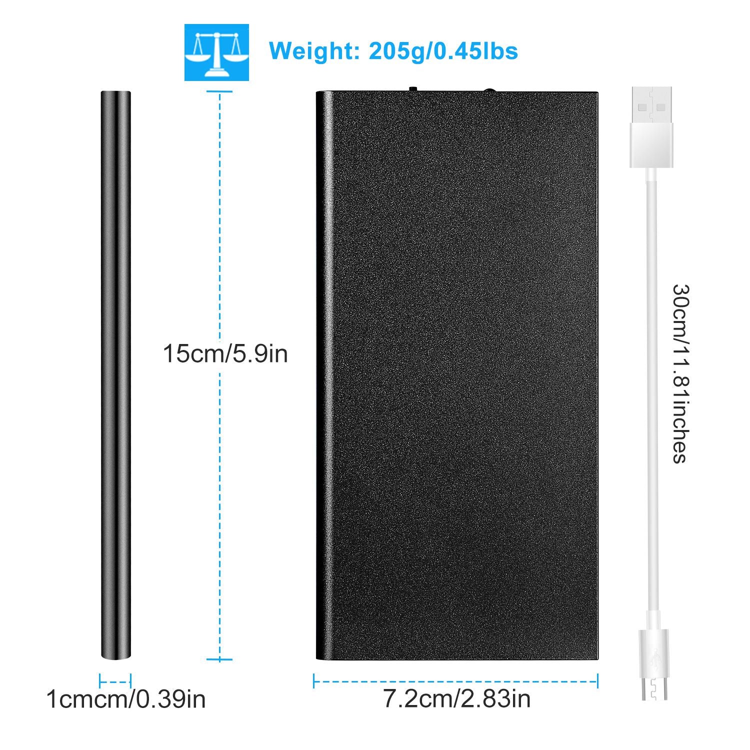 Ultra Thin Power Bank Fast Charging Dual USB Portable Charger