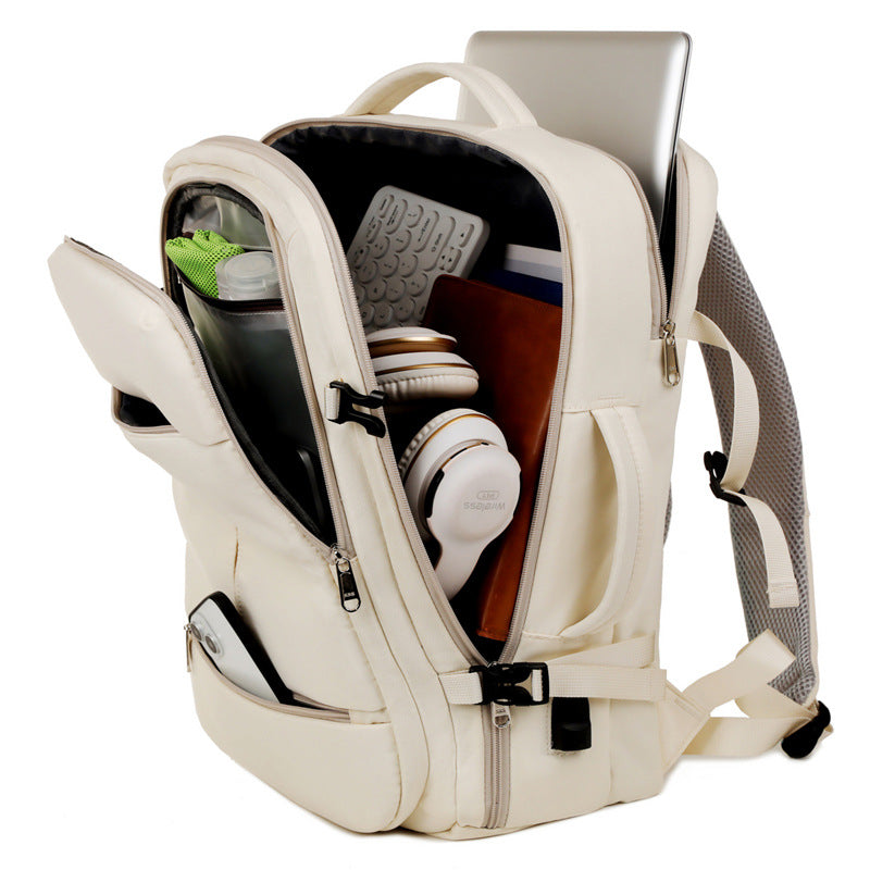 Large Capacity Business Travel Backpack Multiple Pockets Laptop Bag Unisex