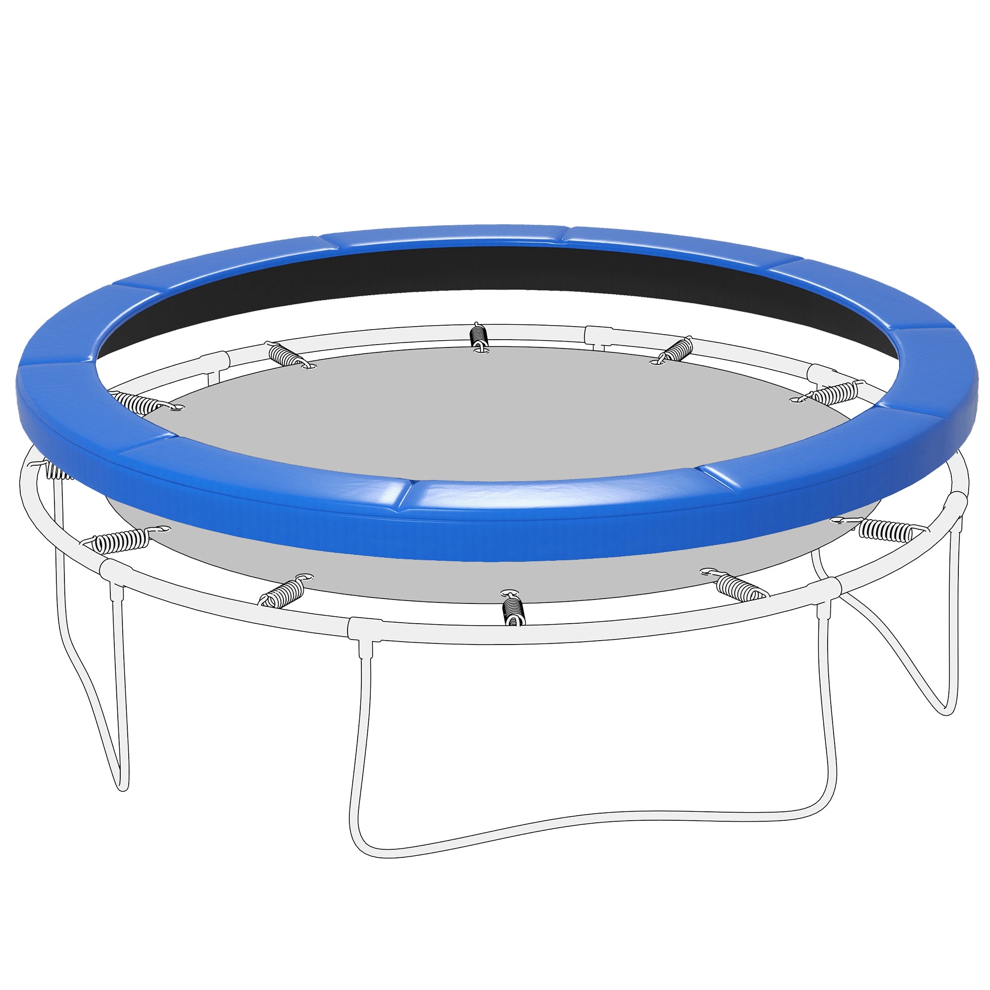 All-Weather 12FT Blue Trampoline Spring Cover Safety Pad Replacement