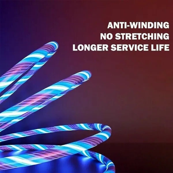 3 in 1 Fast Charging Cable LED Multi USB Type C Micro USB Cord