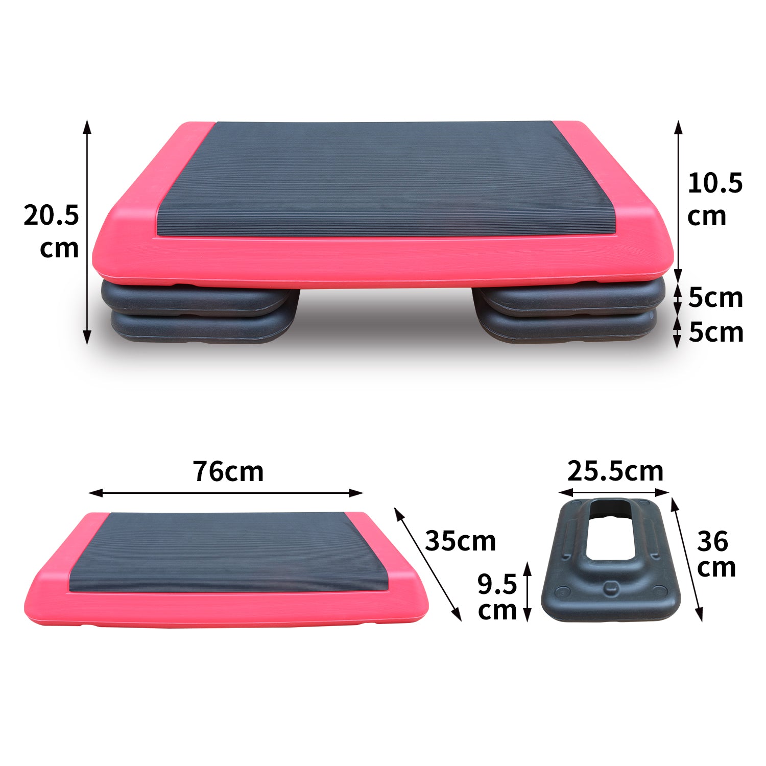Adjustable Aerobic Stepper Platform with Non-Slip Workout Design