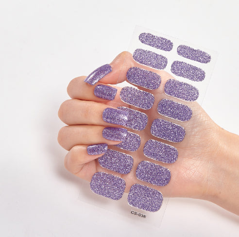 Pure Color 16PCS Nail Stickers for Easy DIY Nail Art