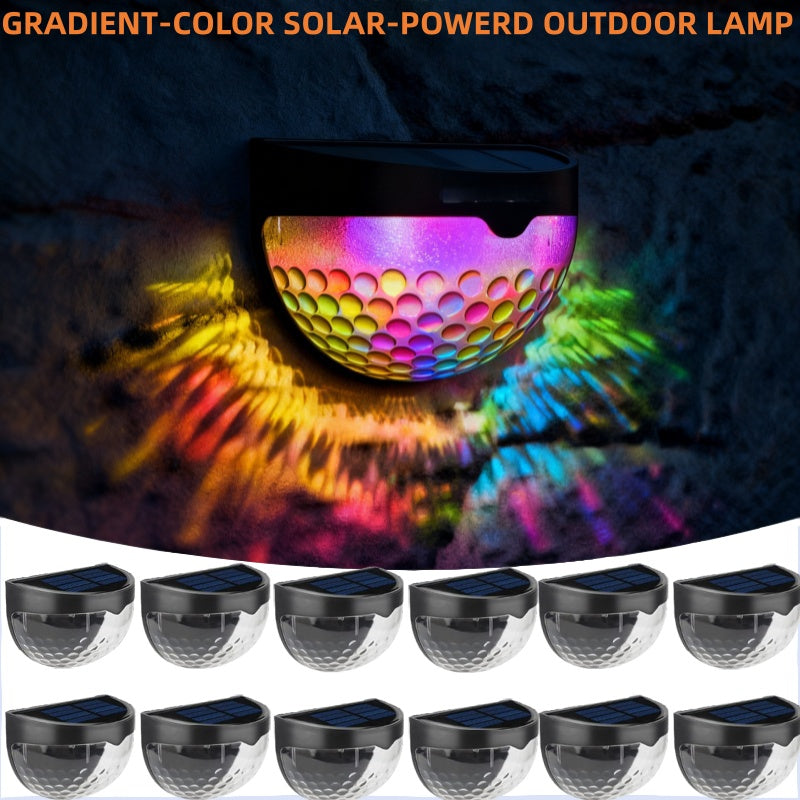 Solar Fence Lights Waterproof Deck Step Wall Lights Outdoor 6 Pack