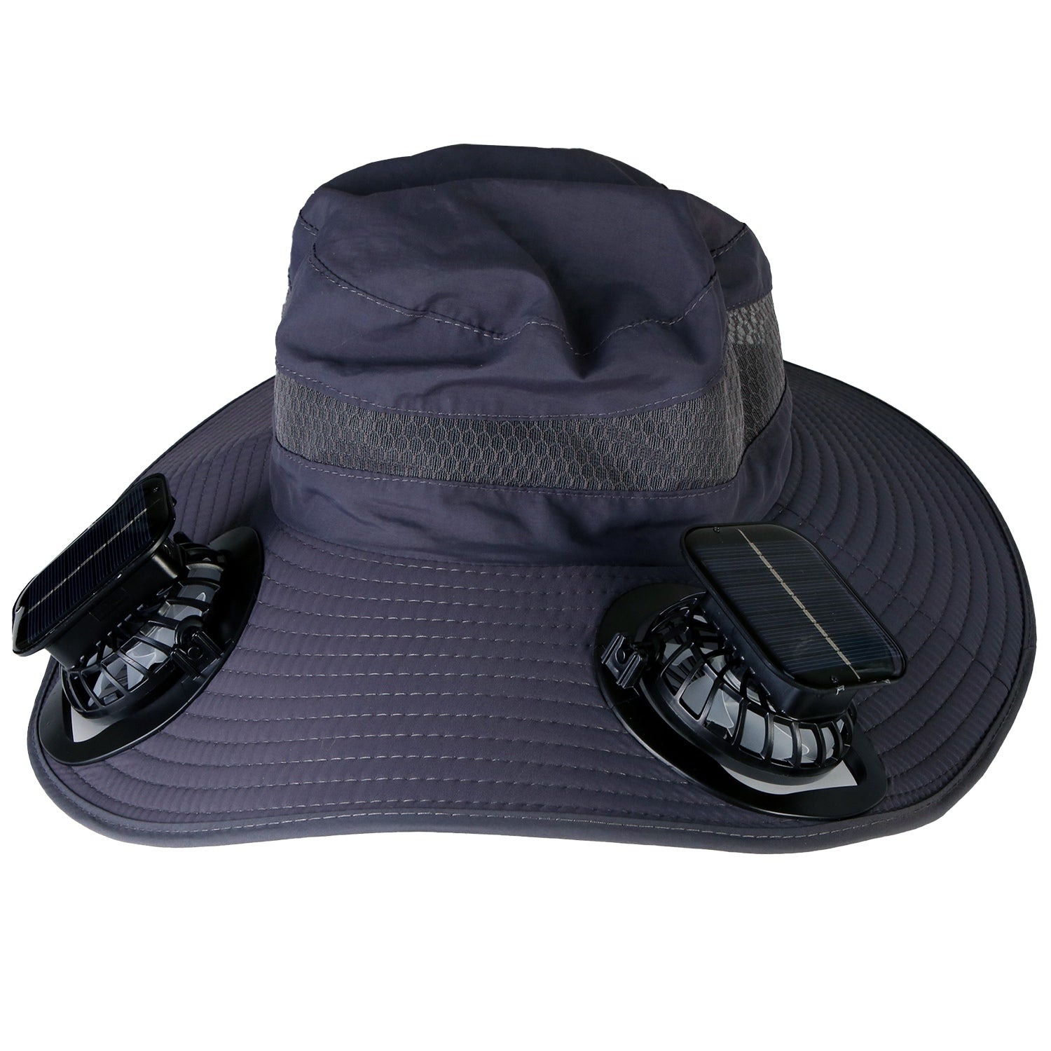 Outdoor Wide Brim Sun Hat with Solar Fans UPF50 Cooling Hat