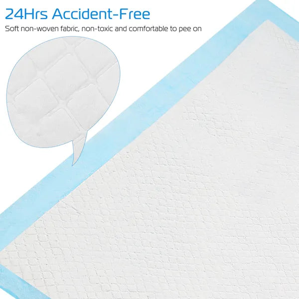 Ultra Absorbent Puppy Training Pads – Quick-Dry Leak-Proof Potty Pads for Dogs & Cats (50 Count)
