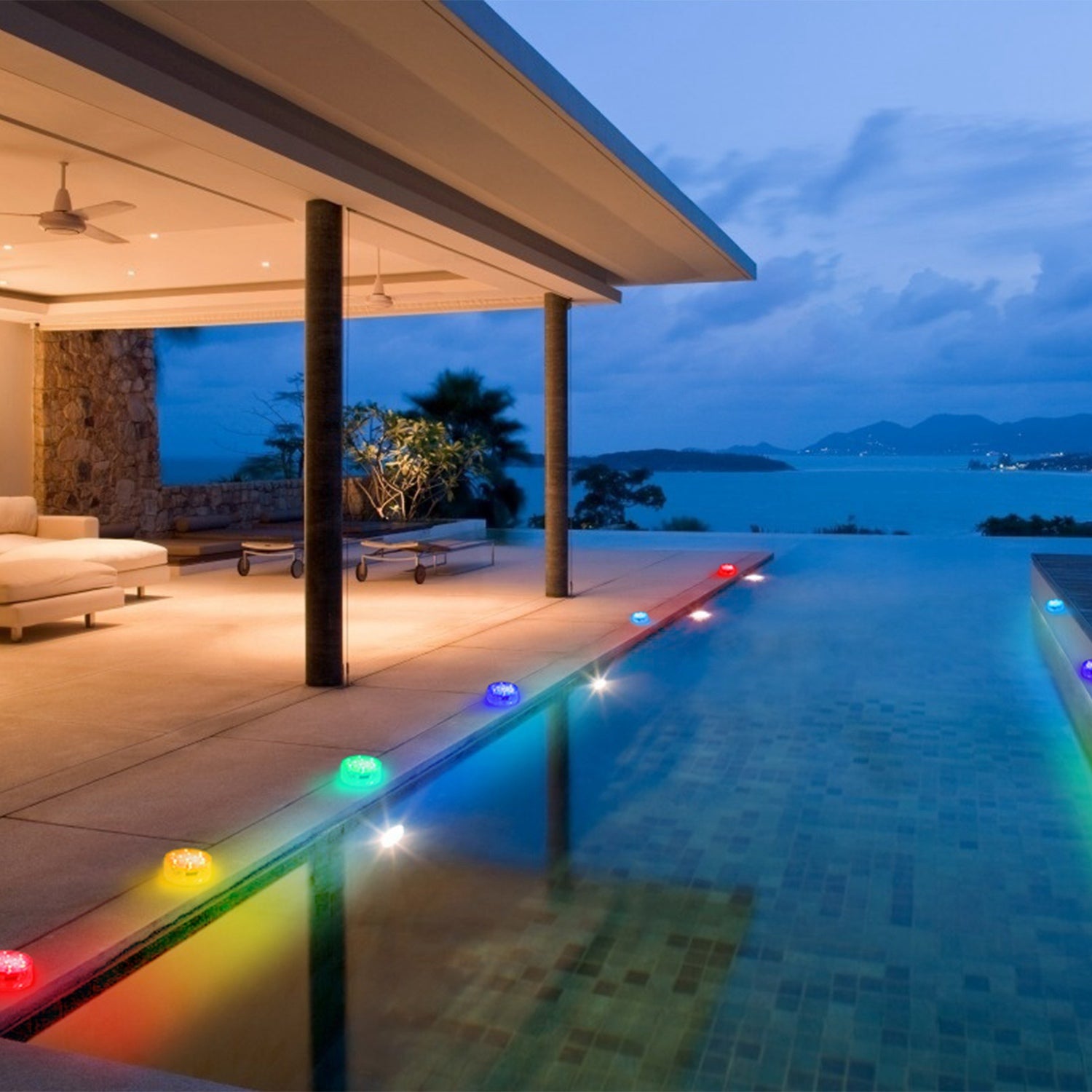RGB Submersible Pool Lights Waterproof Remote LED Party Lights