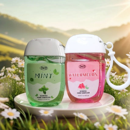 Premium 2Pack Hand Sanitizer Gel Mint Watermelon Travel Hook