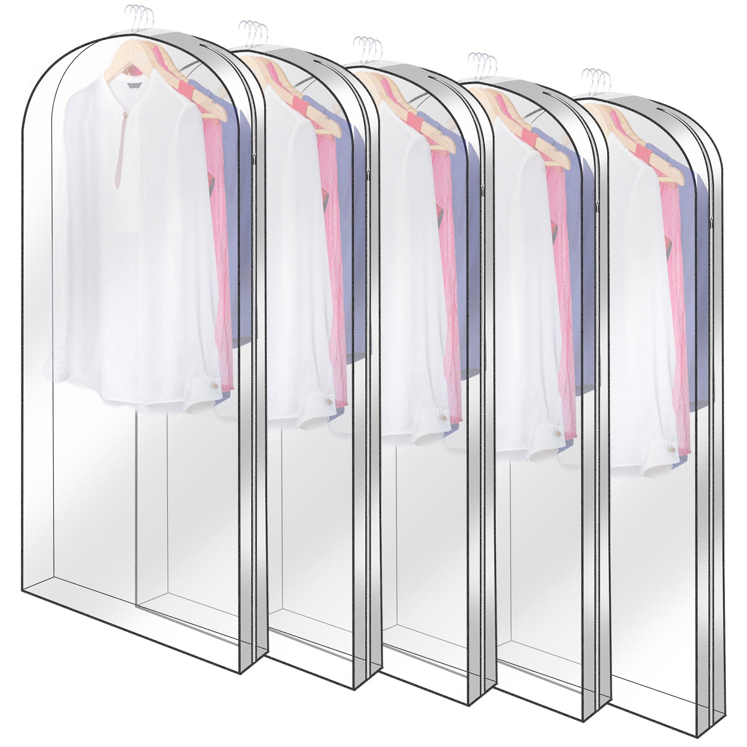 Premium Garment Bags Dustproof Waterproof Clothes Cover Set