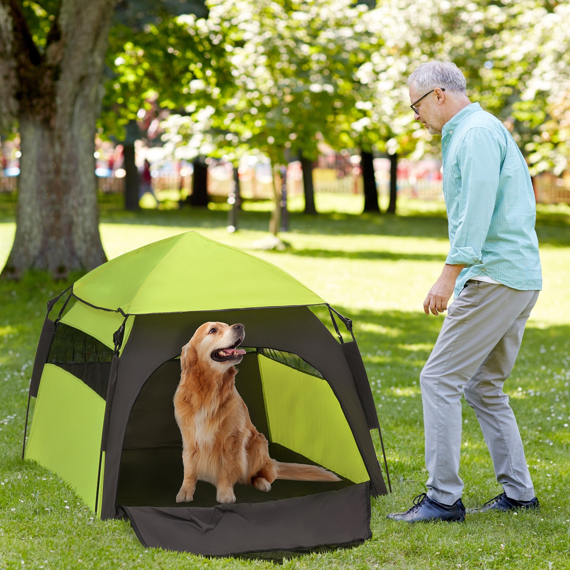 Pop-Up Dog Tent for Large & Extra Large Dogs – Portable Pet Camping Shelter with Carry Bag