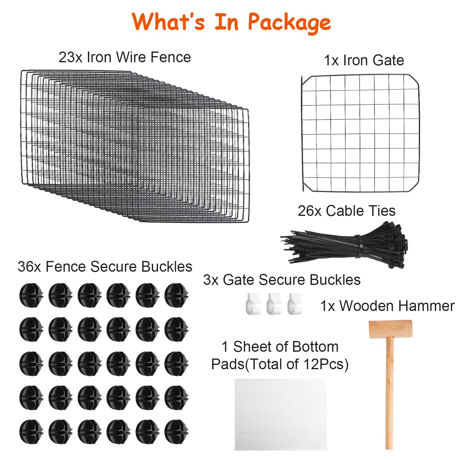 Small Animal Playpen Metal Fence with Door for Indoor Outdoor