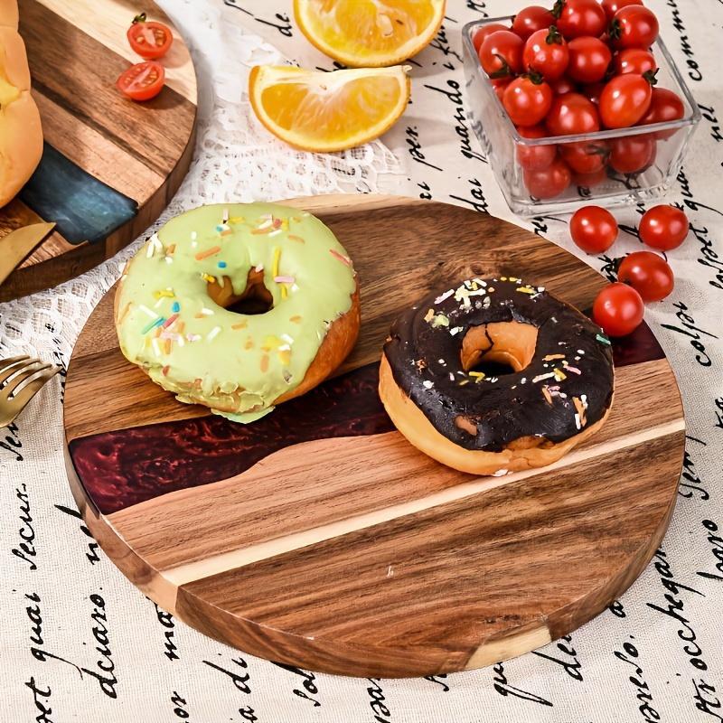 Acrylic Wood Resin Round Cutting Board Food Safe Tray