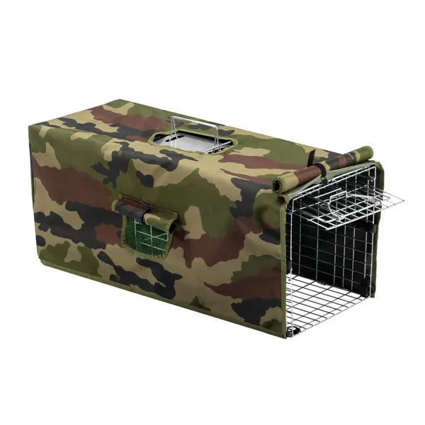 Humane Live Animal Trap Cage with Cover for Outdoor Animal Control