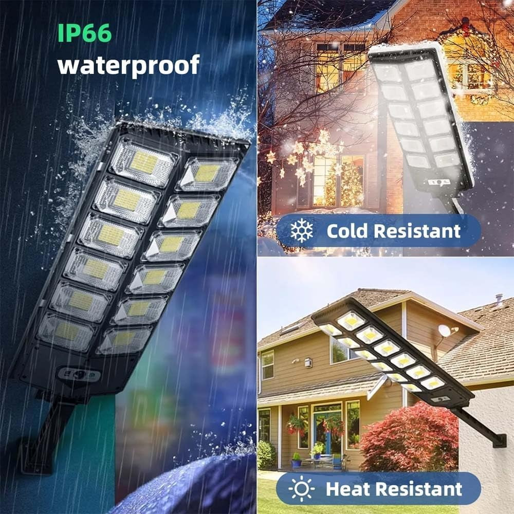 Ultra Bright 504 LED Solar Motion Sensor Street Light Remote